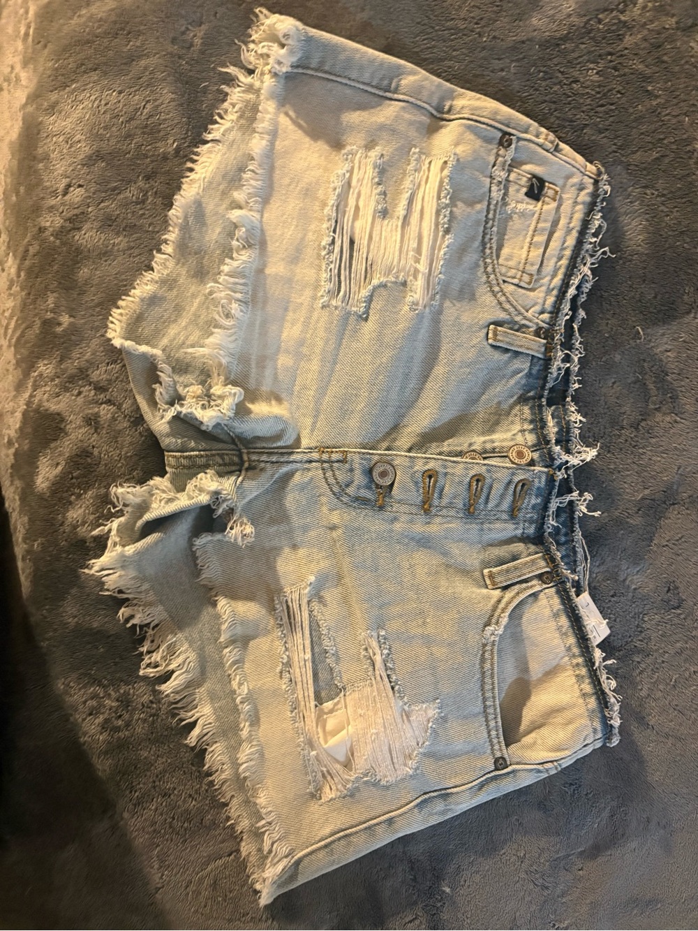 Light Blue Denim Shorts,